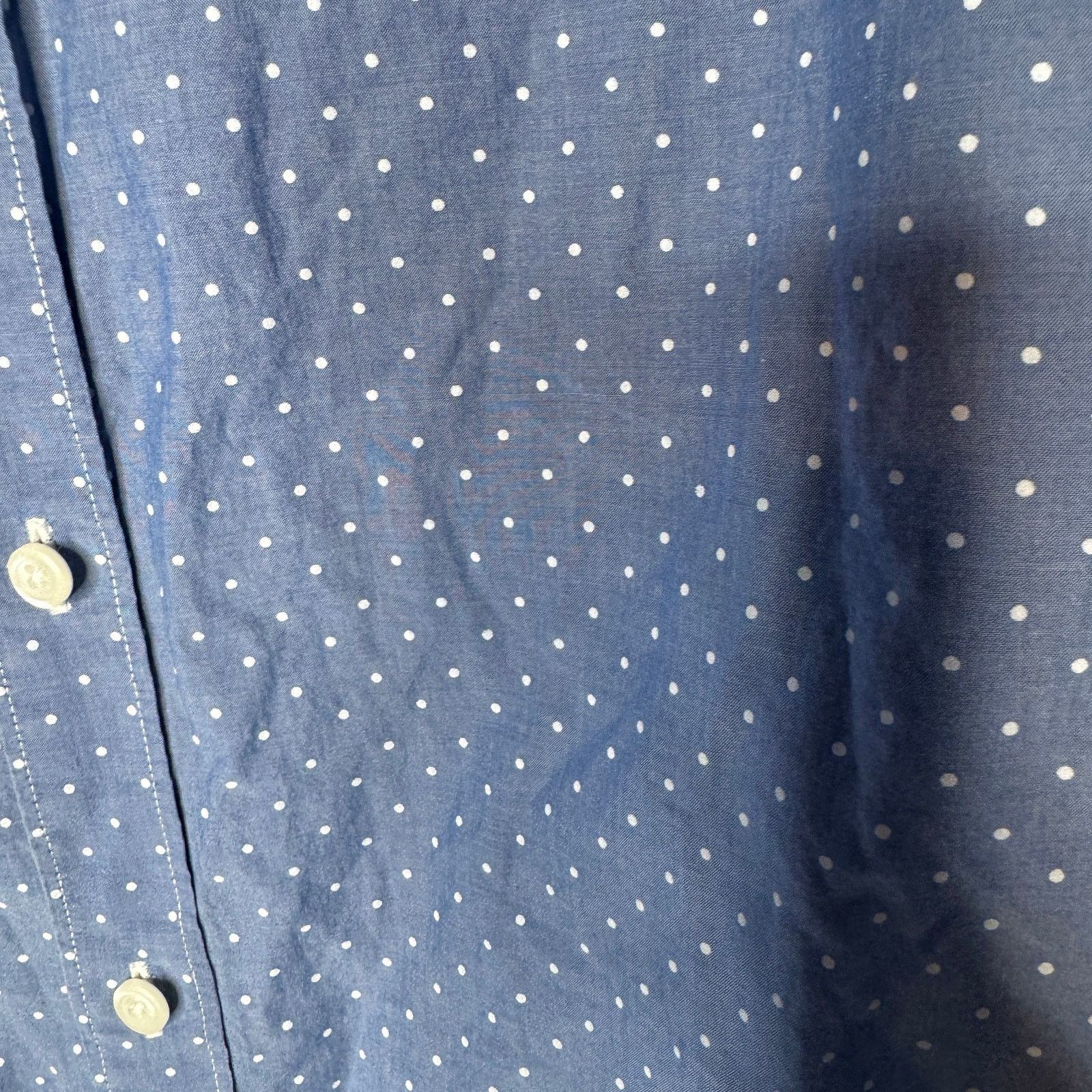 Bonobos BONOBOS Men's Blue Polka Dot Button Down Shirt - LG Size US L / EU 52-54 / 3 - 2 Thumbnail