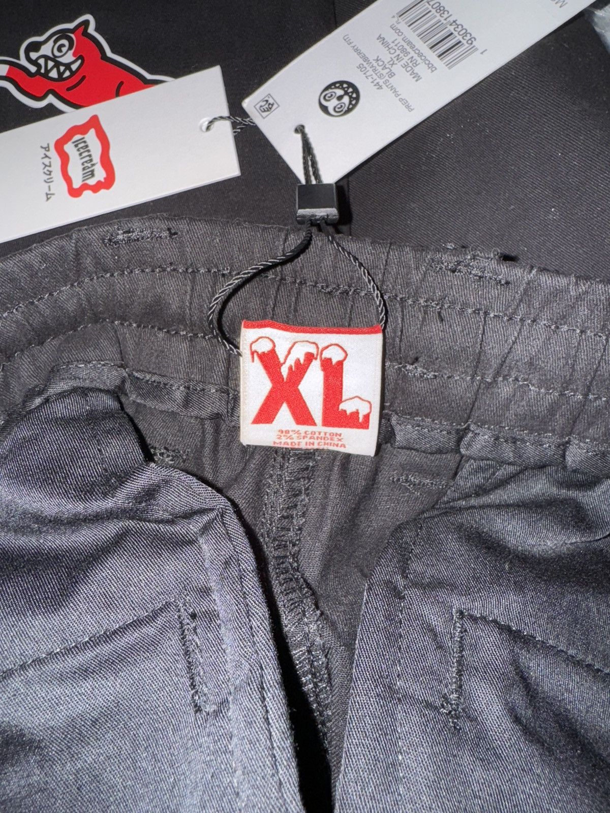 Icecream Ice Cream ‘Prep Flat Front Twill Drawstring’ Black Pants Size US 38 / EU 54 - 4 Thumbnail