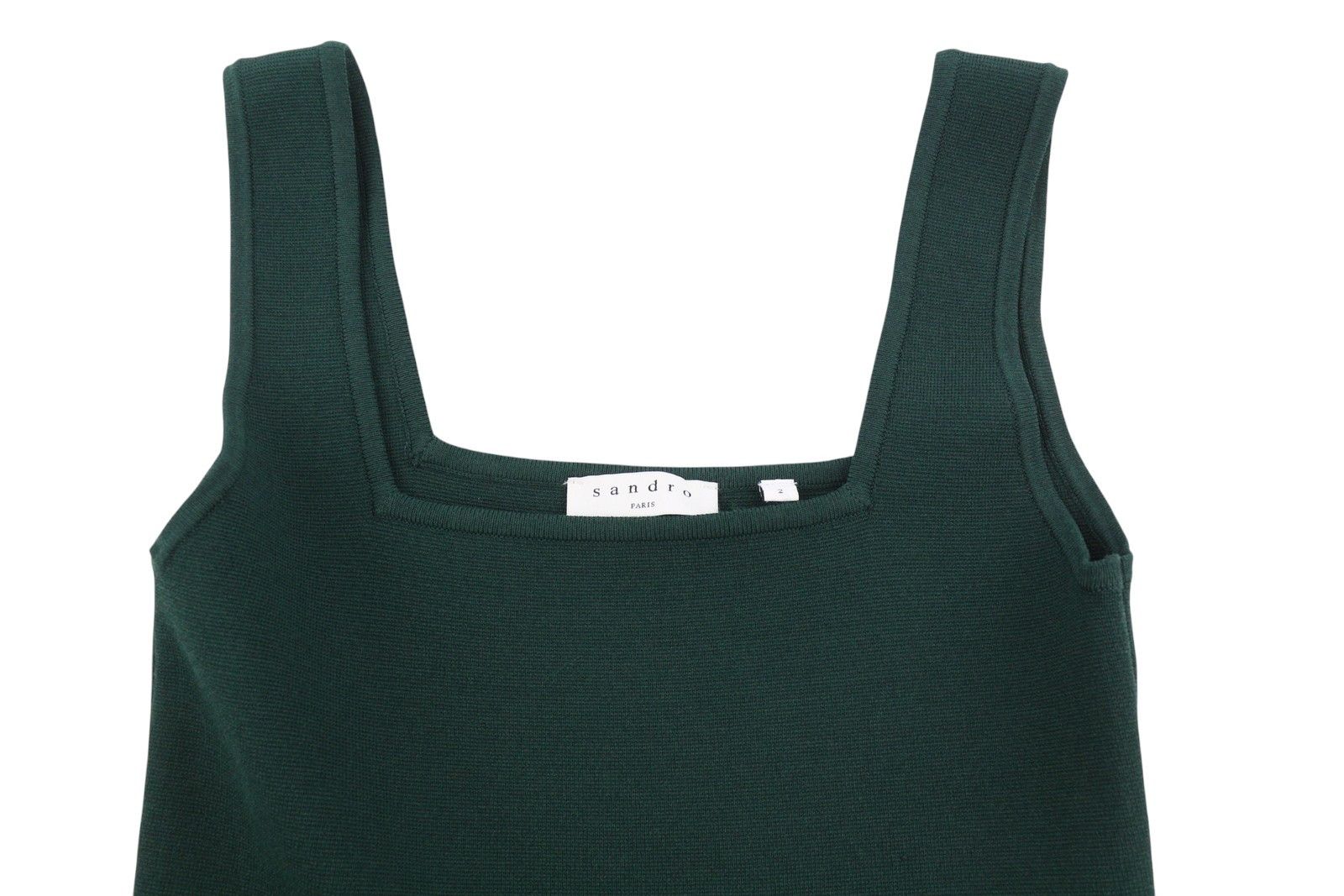 Sandro 2 M Green Tassels Beads Scalloped Hem Knit Cropped 88510 Size M / US 6-8 / IT 42-44 - 5 Thumbnail