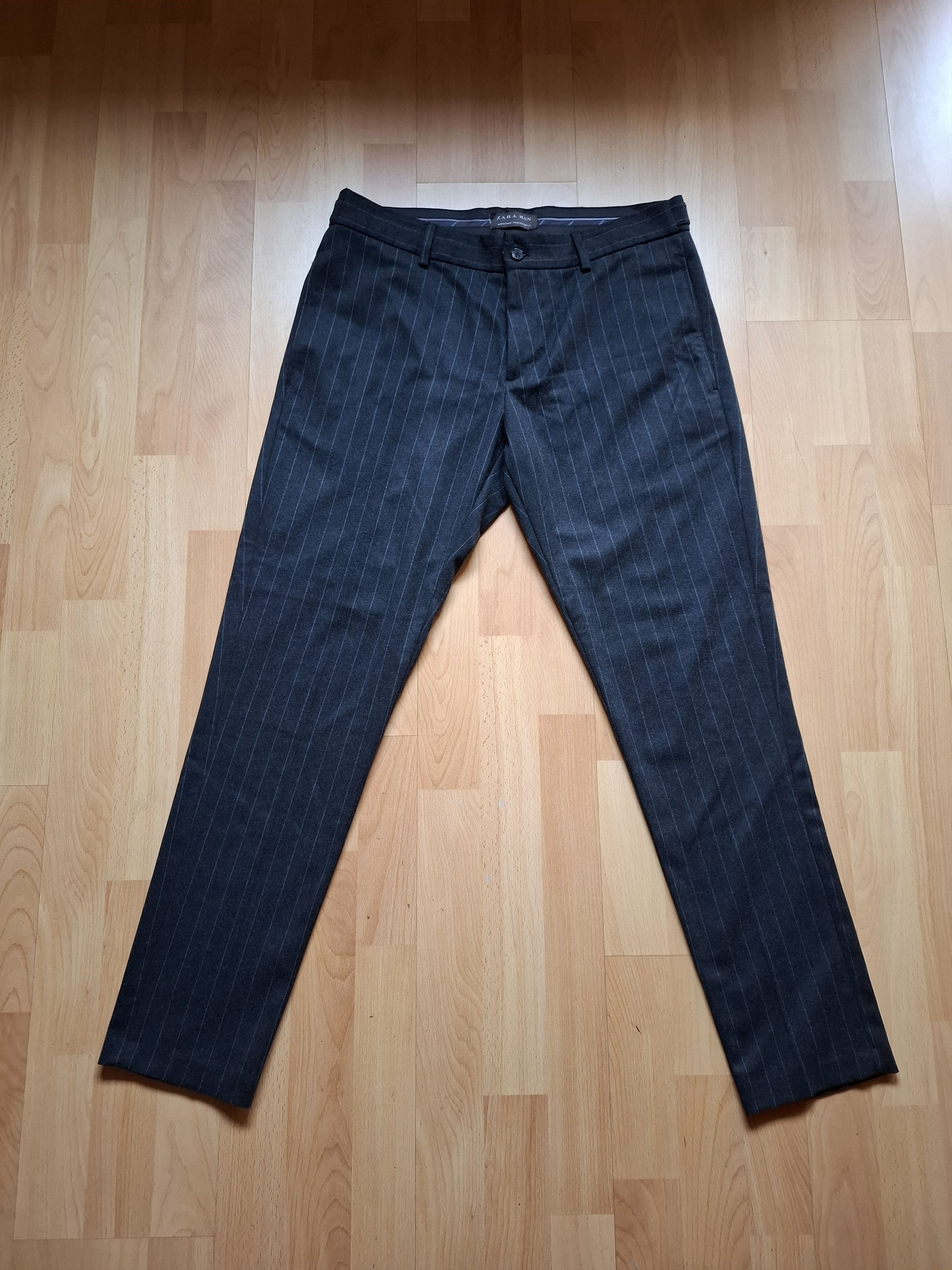Zara Zara Pants, Black with white stipes Size US 32 / EU 48 - 1 Thumbnail