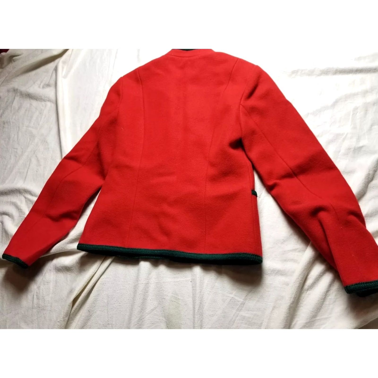 Vintage VINTAGE L.L. Bean Wool Coat Womens Medium 36 Red Austria Made in Austria Christmas Boys Girls Mens Womens Size XS / US 0-2 / IT 36-38 - 6 Thumbnail