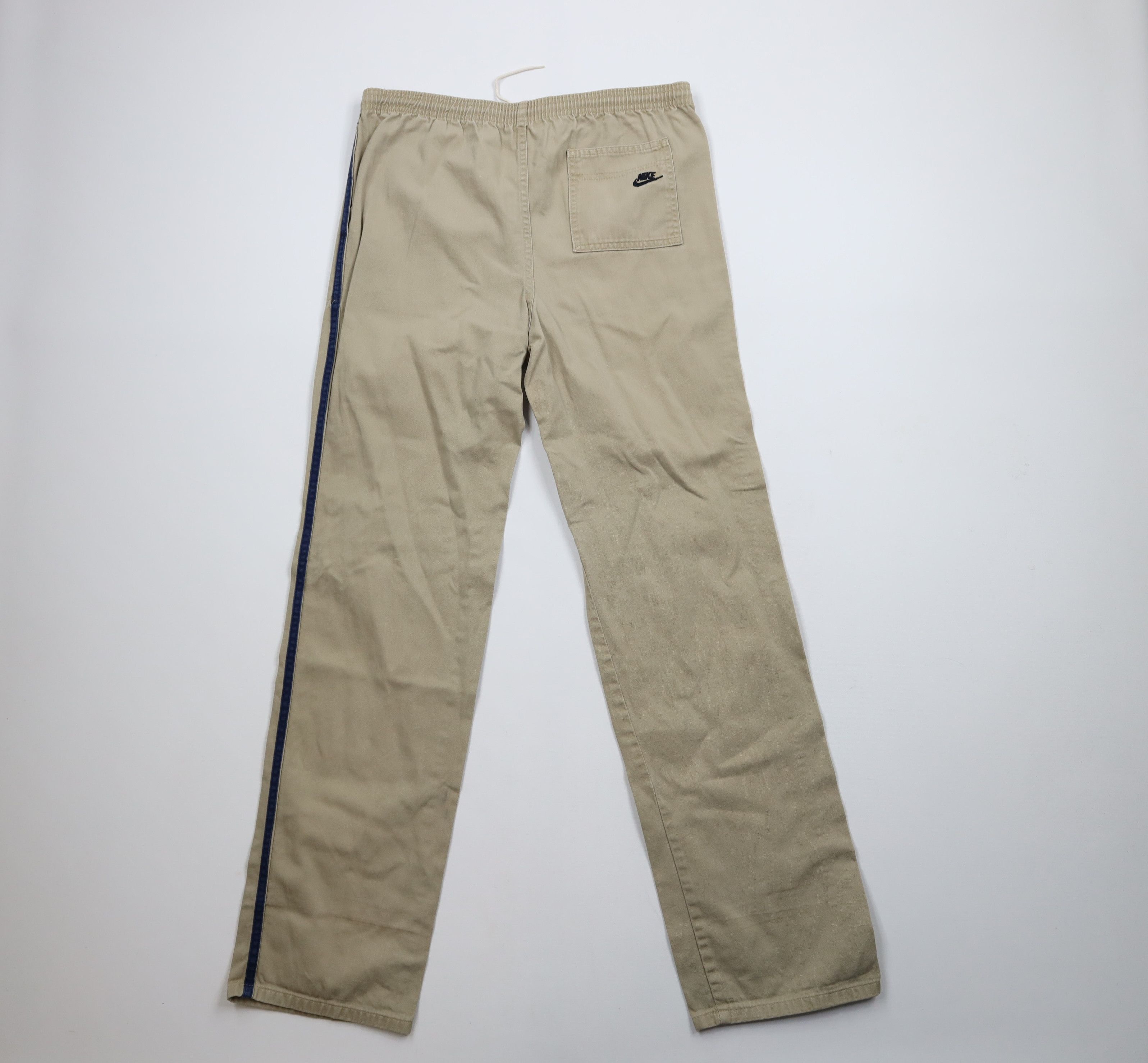 Nike × Vintage Vintage 80s 90s Nike Mini Swoosh Striped Pants Cotton USA Size US 34 / EU 50 - 11 Thumbnail