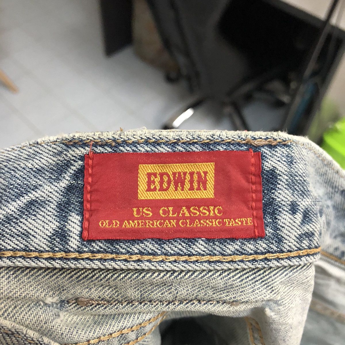 Edwin DL Edwin 604 Blue Distressed Denim Pants #C177 Size US 31 - 21 Thumbnail