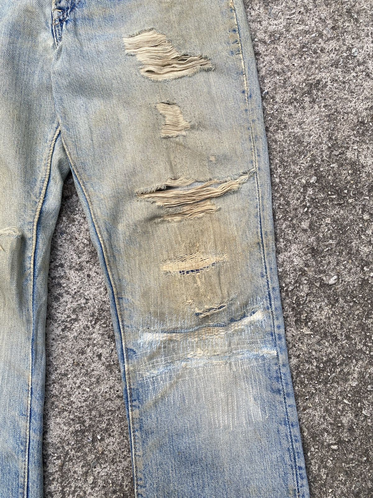 Vintage 60s Levis Orange Tab Capital E Distressed Flare Denim Size US 28 / EU 44 - 9 Thumbnail