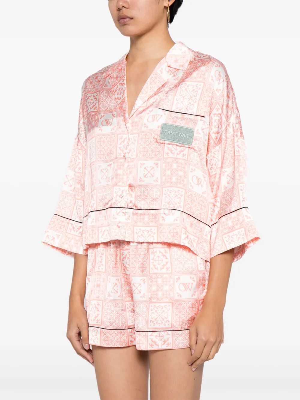 Off-White o1y1225 Patterned Shirt in Multicolor Size XS / US 0-2 / IT 36-38 - 3 Thumbnail