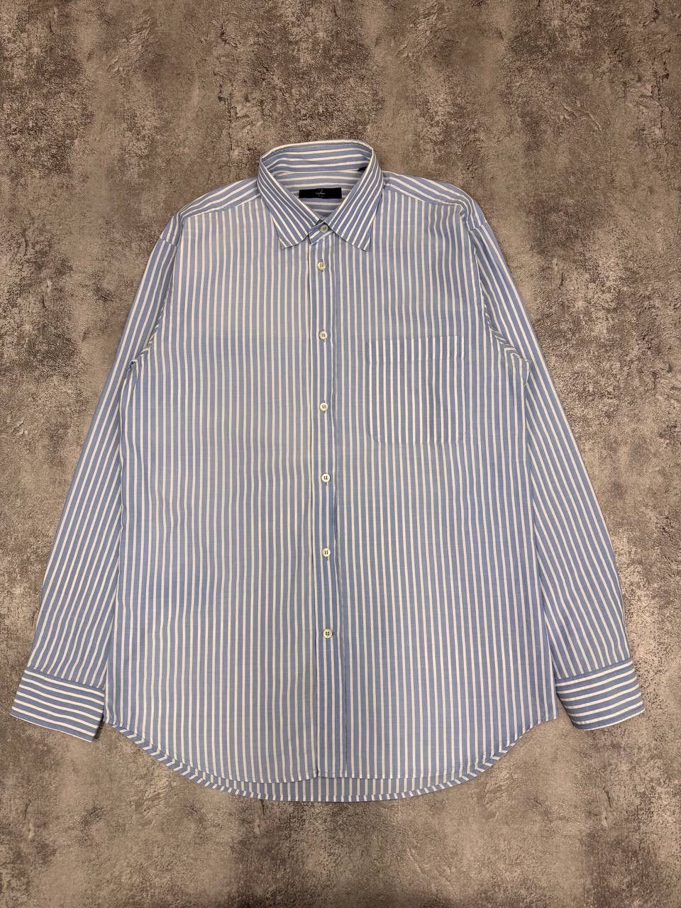 Z Zegna Z Zegna Sport Men Striped Shirt Blue White Size M Size US M / EU 48-50 / 2 - 1 Thumbnail
