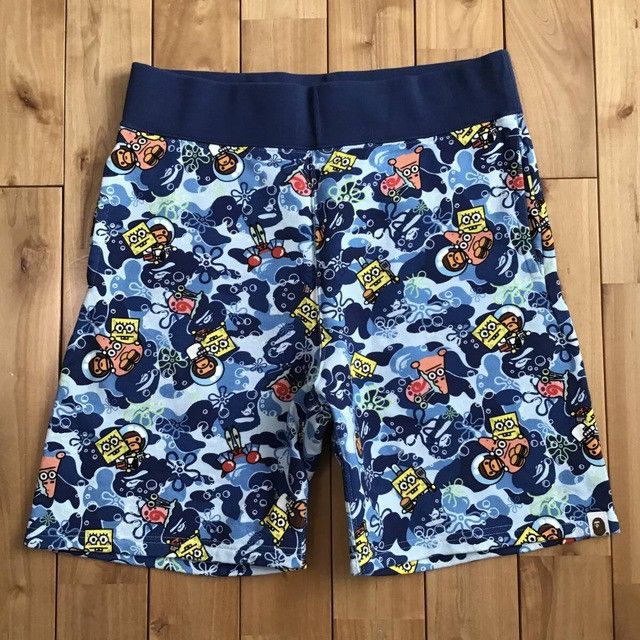 Bape × Nickelodeon BAPE × Spongebob Milo sweat shorts a bathing ape ★size L Size US 34 / EU 50 - 1 Thumbnail