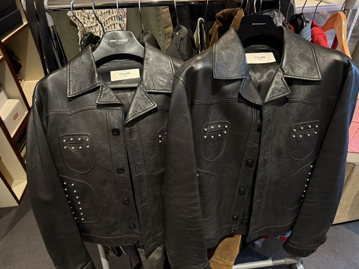Celine FW20 Celine Hedi Slimane studded leather jacket 54 blouson Size US L / EU 52-54 / 3 - 20 Thumbnail