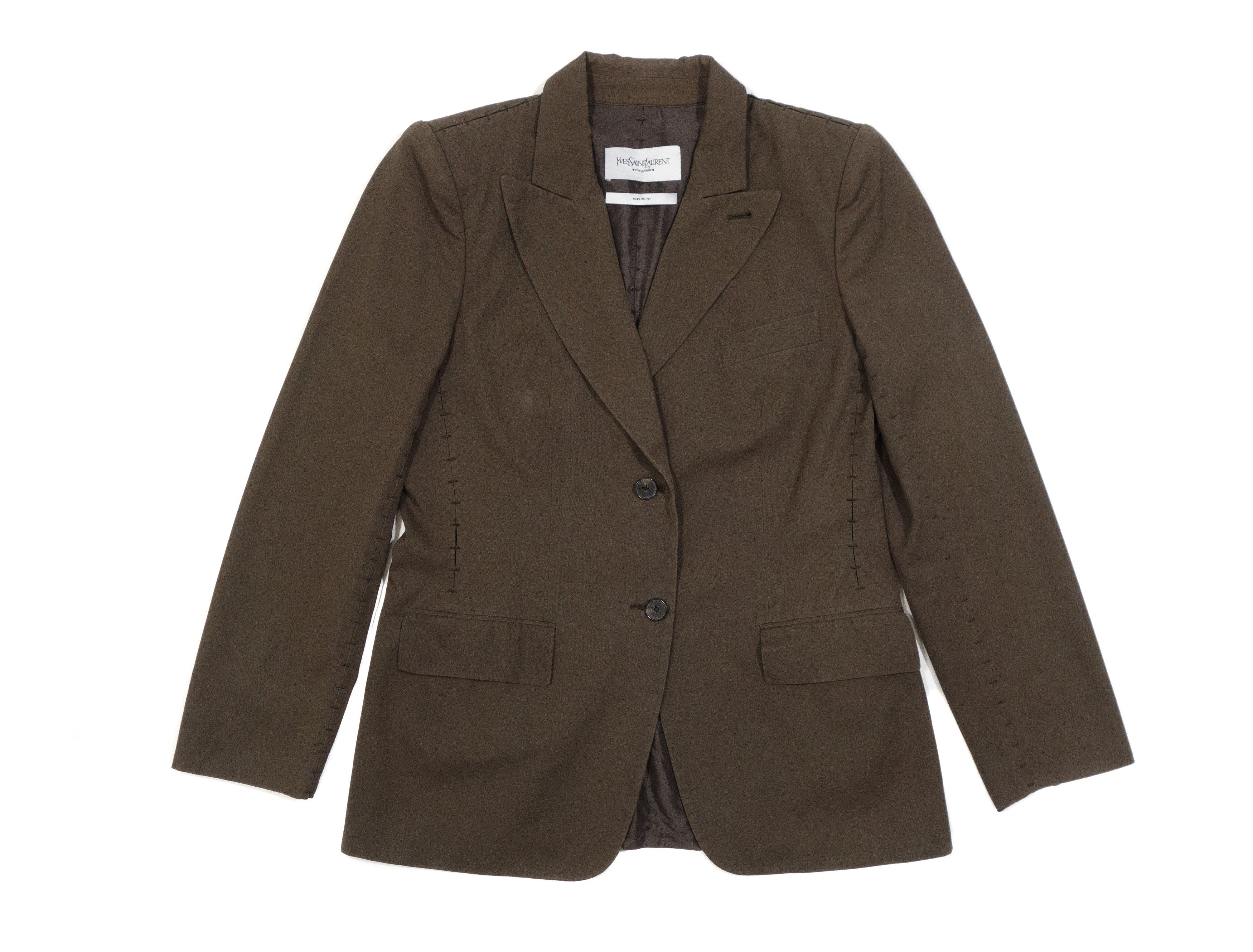 Yves Saint Laurent Rive Gauche Deconstructed Exposed Stitch Blazer by Tom Ford Size M / US 6-8 / IT 42-44 - 1 Thumbnail