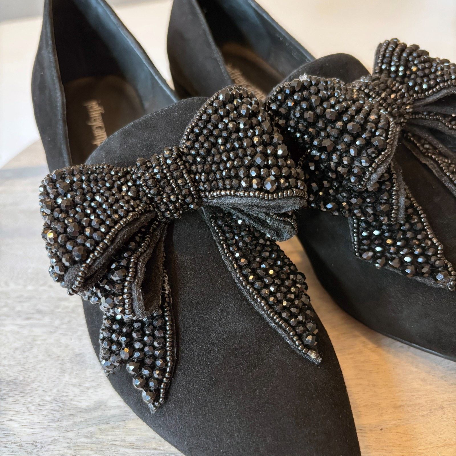 Jeffrey Campbell Jeffrey Campbell Valenti Black Suede Bow Crystal Pumps 9.5 Size US 9.5 / IT 39.5 - 6 Thumbnail