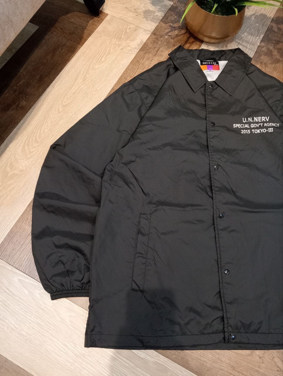 Anime EVANGELION RADIO EVA KHARA SPECIAL GOV'T AGENCY JACKET Size US XL / EU 56 / 4 - 6 Thumbnail