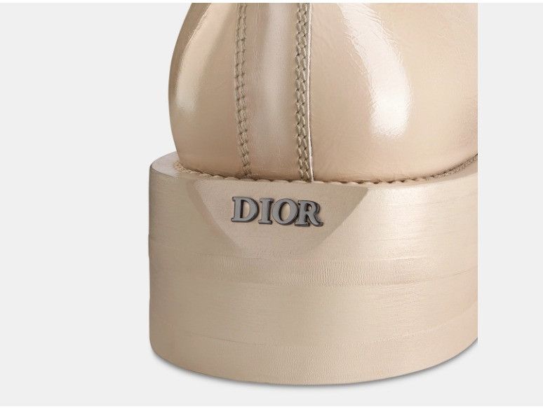 Dior o1w1db11224 Crinkled Calfskin Carlo Boots in Cream Size US 12 / EU 45 - 4 Thumbnail