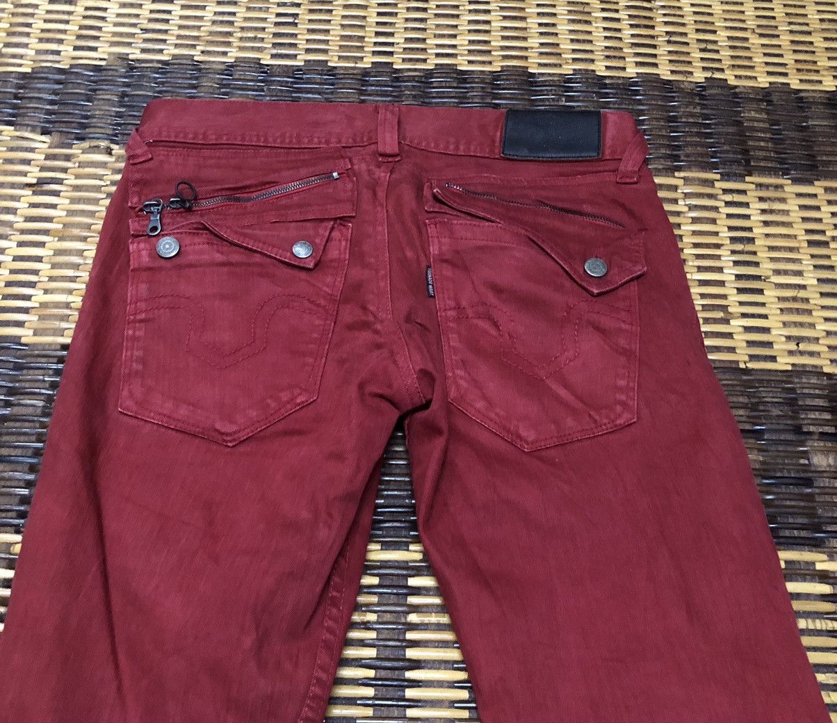 Tornado Mart Vintage Tornado Mart Jeans Pants Flower Red Maroon Size 30" / US 8 / IT 44 - 6 Thumbnail