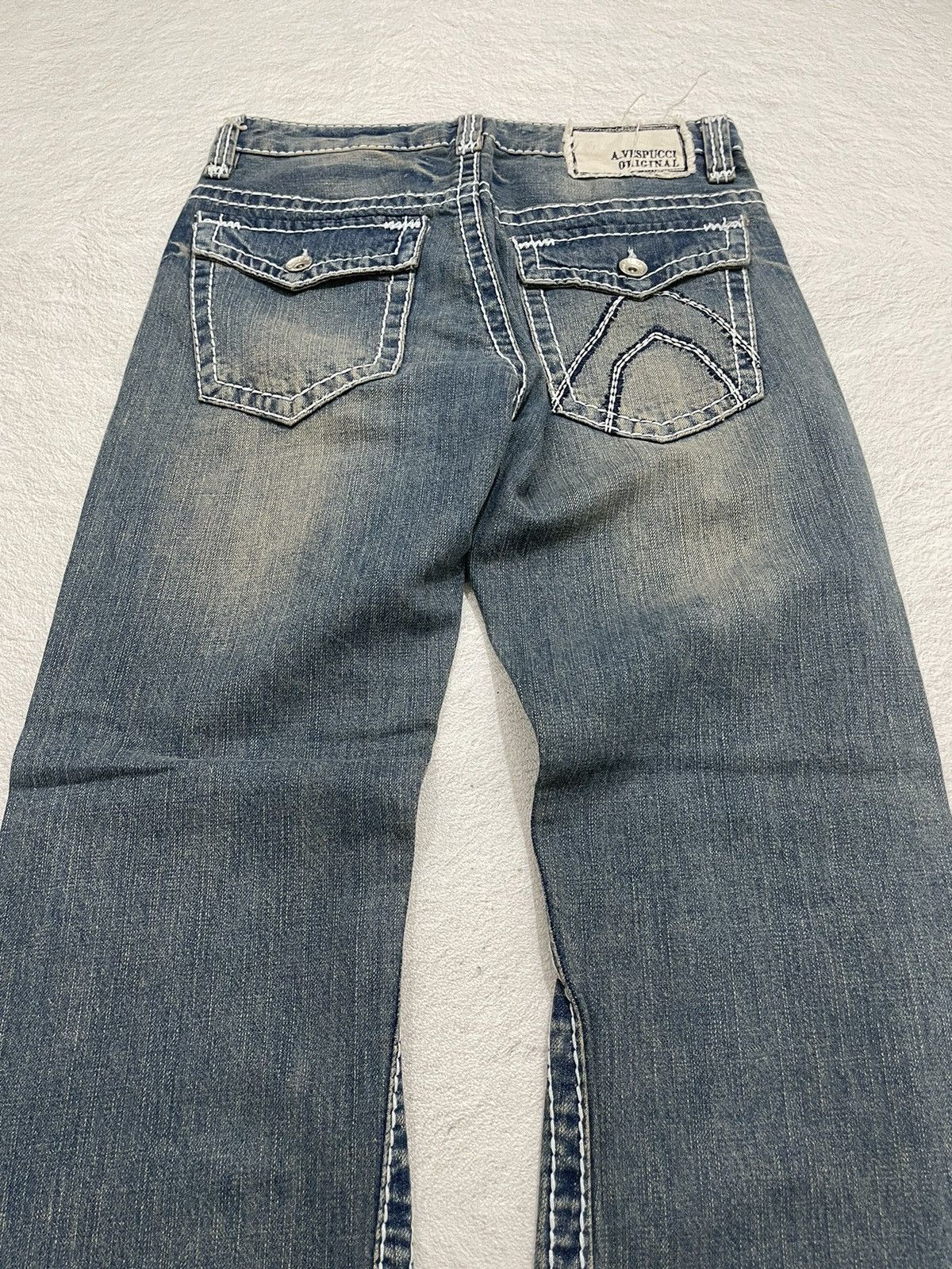 If Six Was Nine 2000s Amerigo Vespucci Faded Denim Size US 30 / EU 46 - 10 Thumbnail
