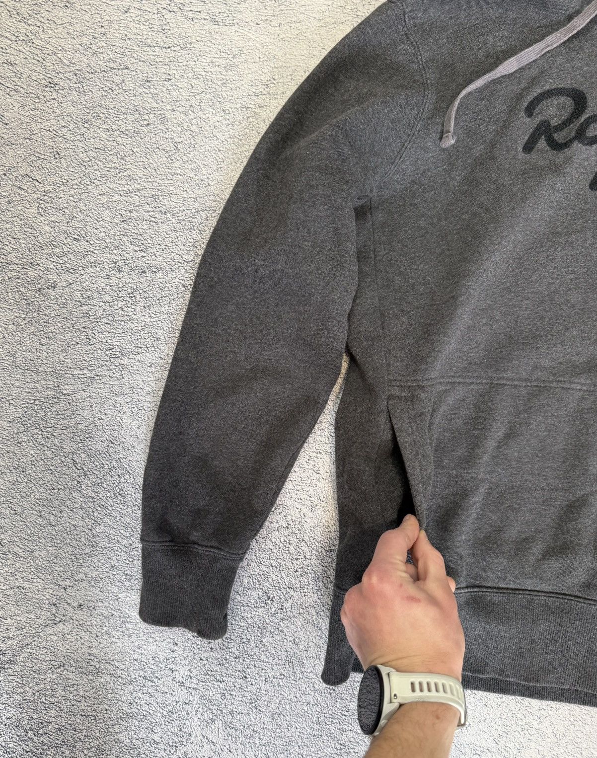 Rapha Rapha Logo Pullover Hoodie MenL Charcoal Marl Cycling Hooded Size US L / EU 52-54 / 3 - 3 Thumbnail