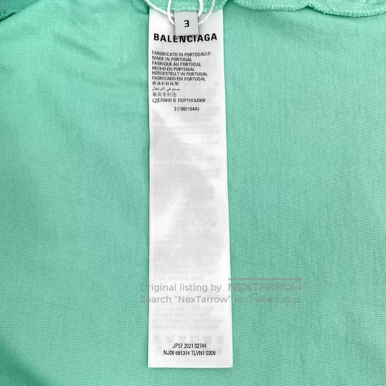 Balenciaga Balenciaga Green Destroyed Vintage Logo Letter Embroidered Size US L / EU 52-54 / 3 - 8 Thumbnail