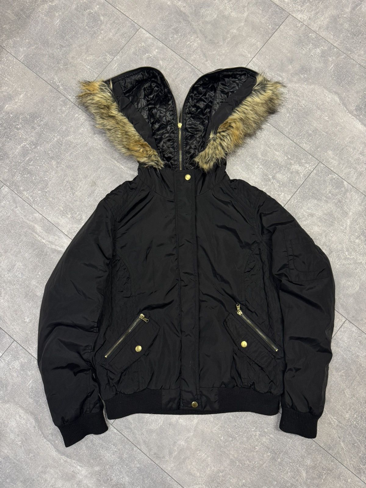 If Six Was Nine RARE vintage If Six Was Nine style fur bomber jacket Y2K Size US S / EU 44-46 / 1 - 2 Thumbnail