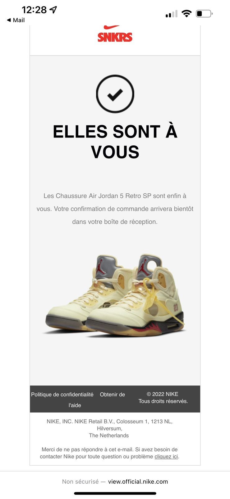 Jordan Brand × Nike × Off-White Air Jordan 5 Off white Size US 12 / EU 45 - 19 Thumbnail