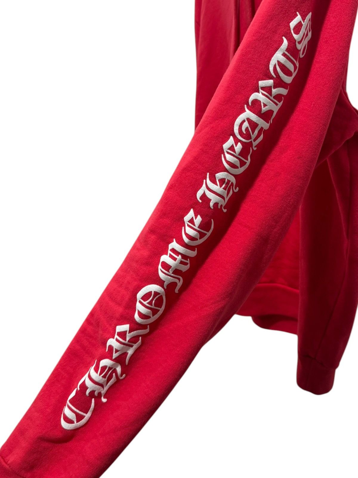 Chrome Hearts Chrome Hearts Online Exclusive Scroll Logo Hoodie Red Size US S / EU 44-46 / 1 - 5 Thumbnail