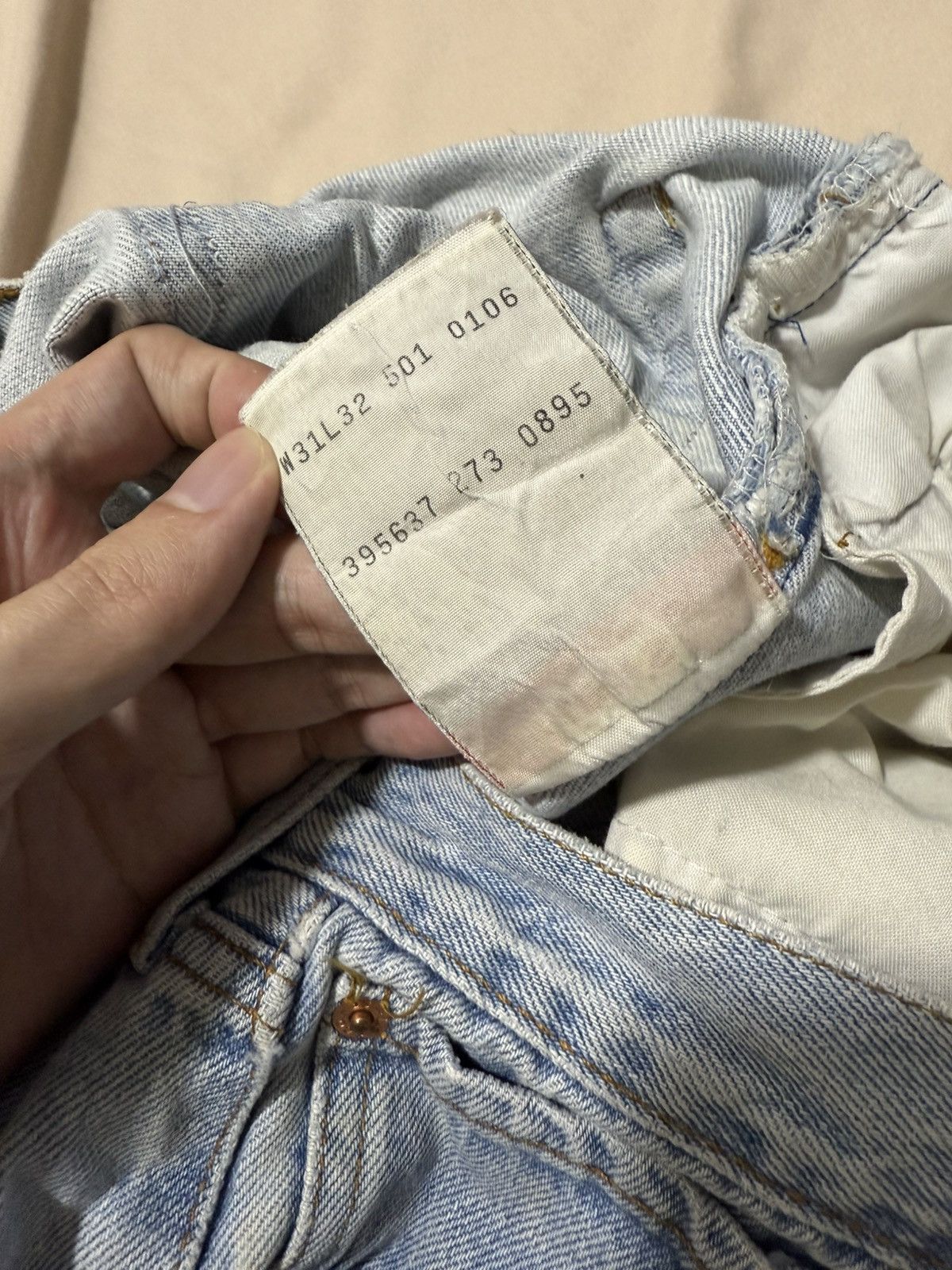 Levi's Vintage 00s Levi's Patchwork 501 Thrashed Distressed Size US 29 - 10 Thumbnail