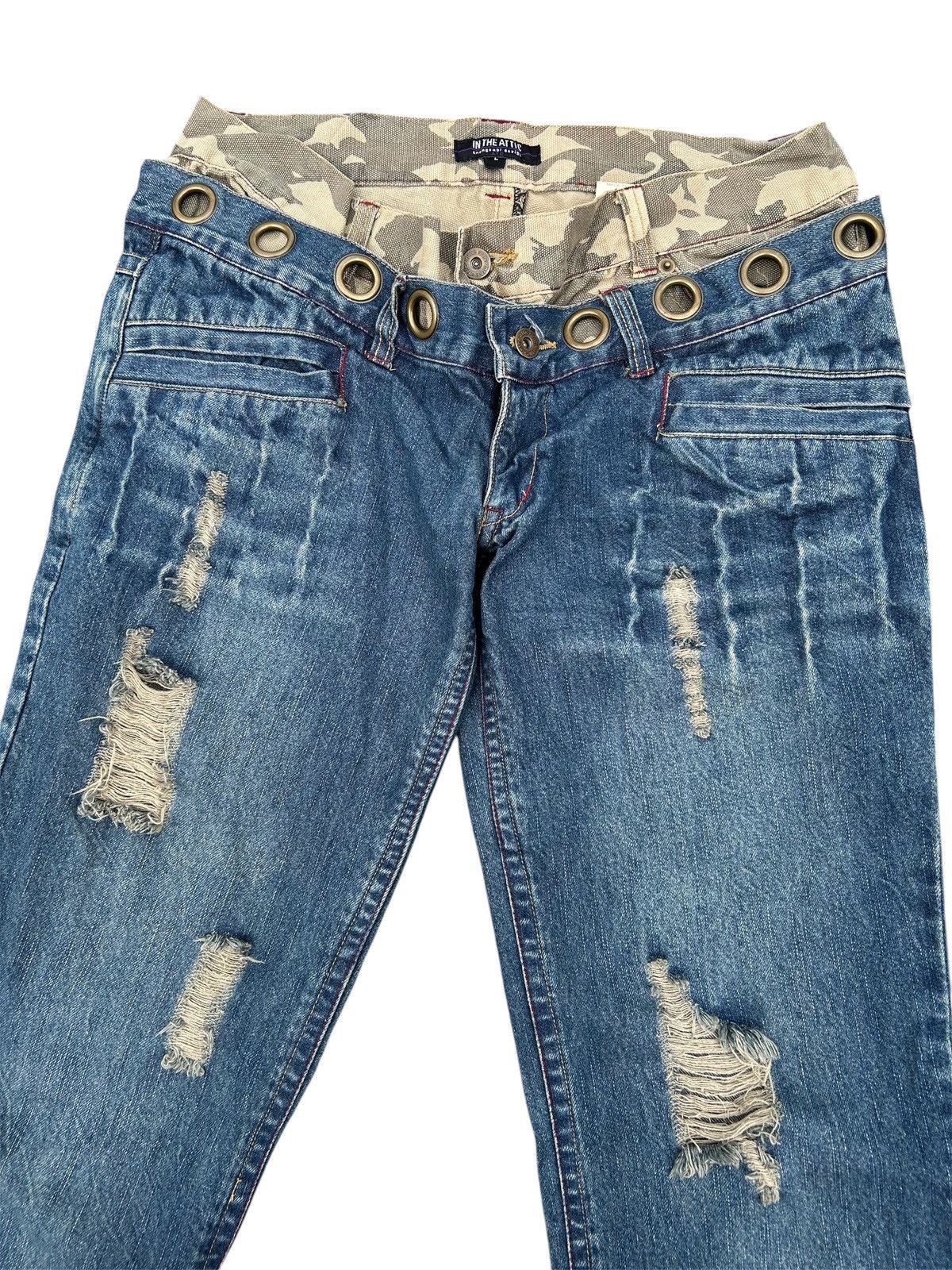 Kapital Double Waist IN THE ATTIC PUNK Distressed Denim Jeans Size US 32 / EU 48 - 1 Thumbnail