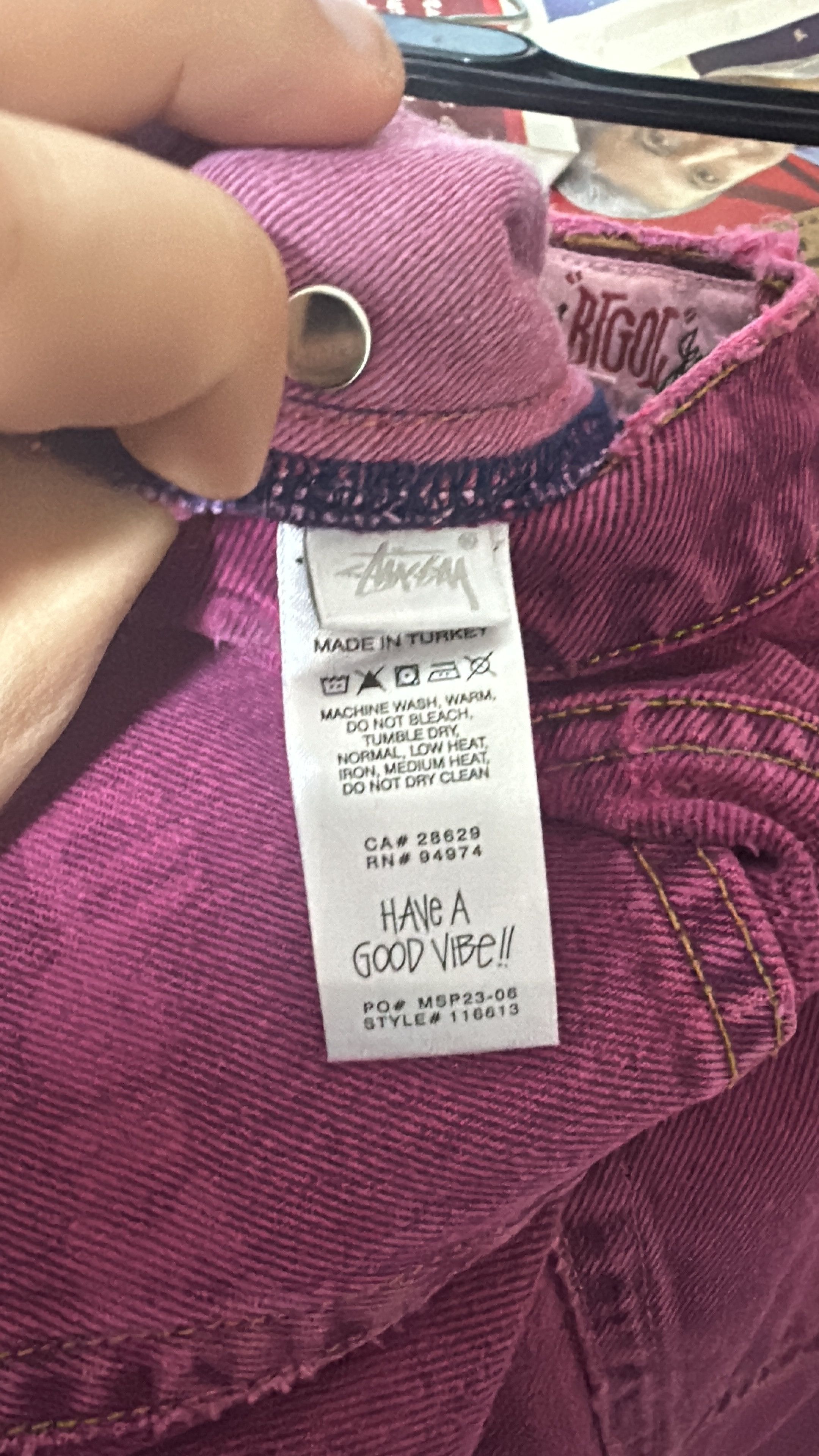 Stussy Stussy Worldwide Big Ol Jean Fuschia Size 32 Size US 32 / EU 48 - 11 Thumbnail