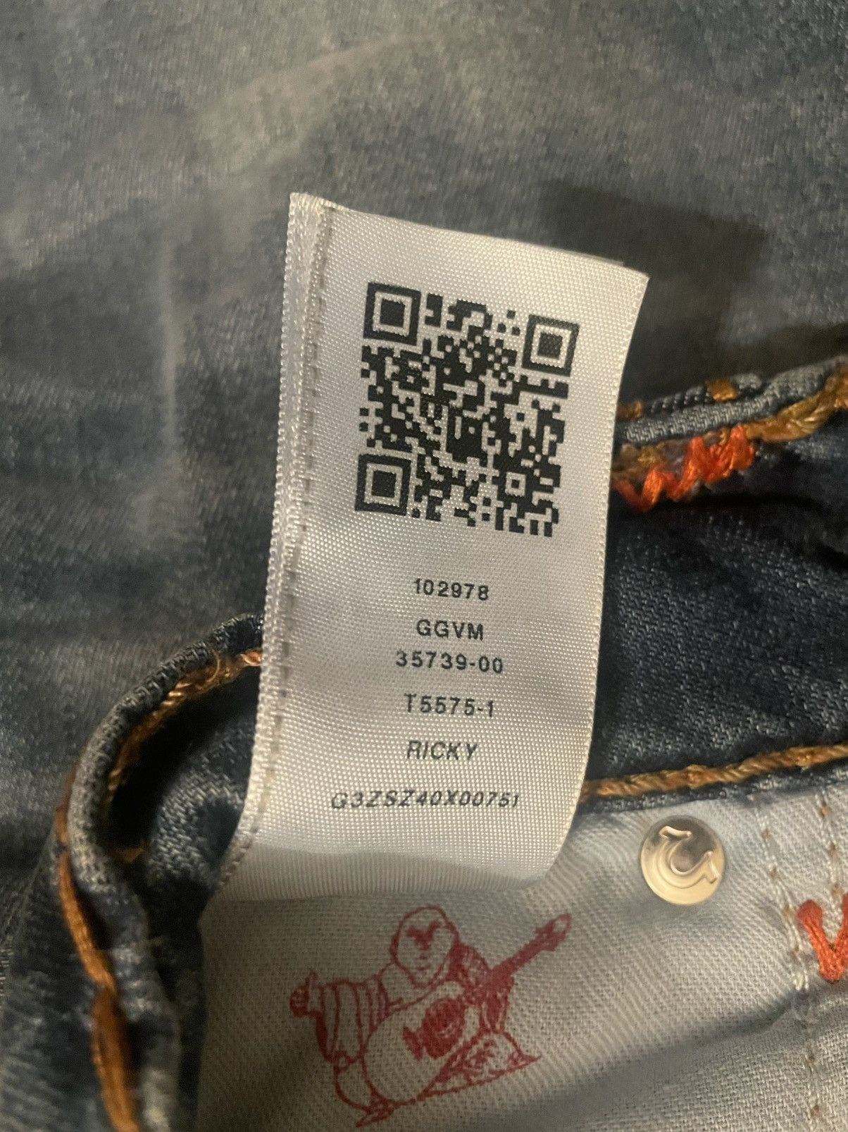 True Religion True Religion Jeans Blue w/Brown, Orange, Beige Size US 28 / EU 44 - 6 Thumbnail