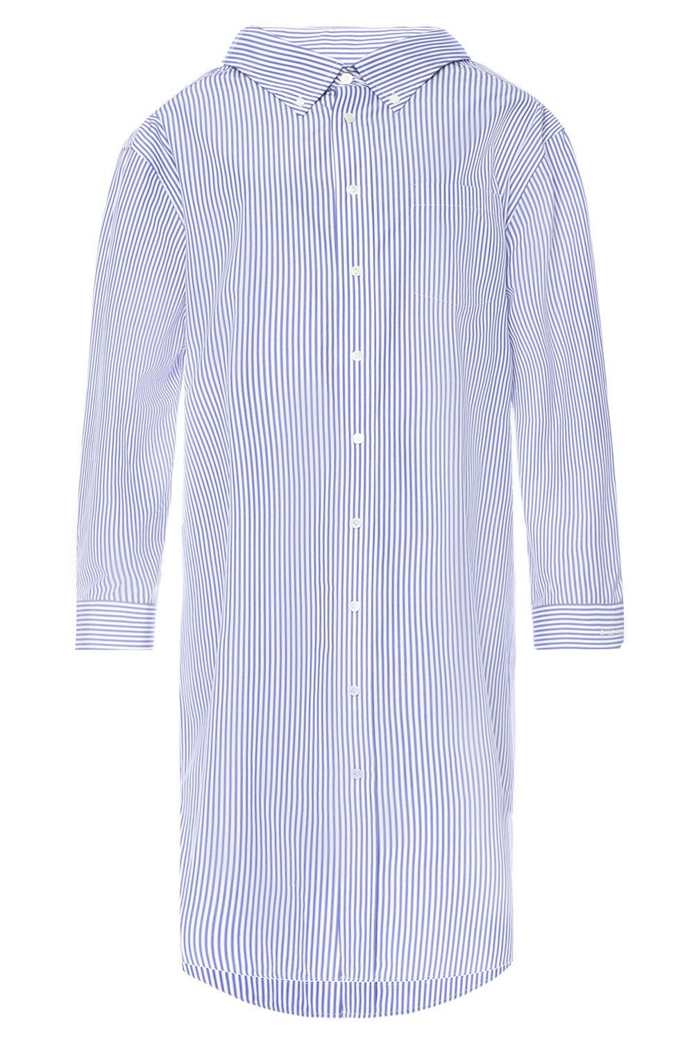 Balenciaga Balenciaga Oversized Striped Cotton-Poplin Dress Size XS / US 0-2 / IT 36-38 - 13 Thumbnail
