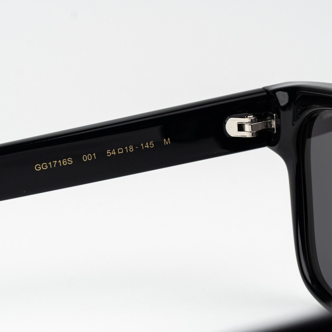 Gucci NEW Gucci GG1716S 001 Black Grey Square Unisex Sunglasses Size ONE SIZE - 8 Thumbnail