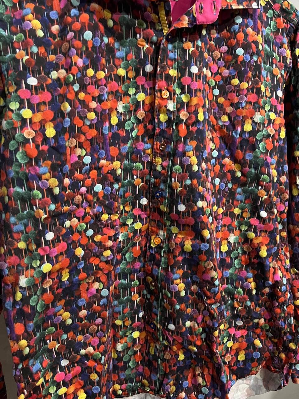 Other CLAUDIO LUGLI COUTURE ITALY ABSTRACT MENS BUTTON SHIRT SZ XL Size US XL / EU 56 / 4 - 6 Thumbnail