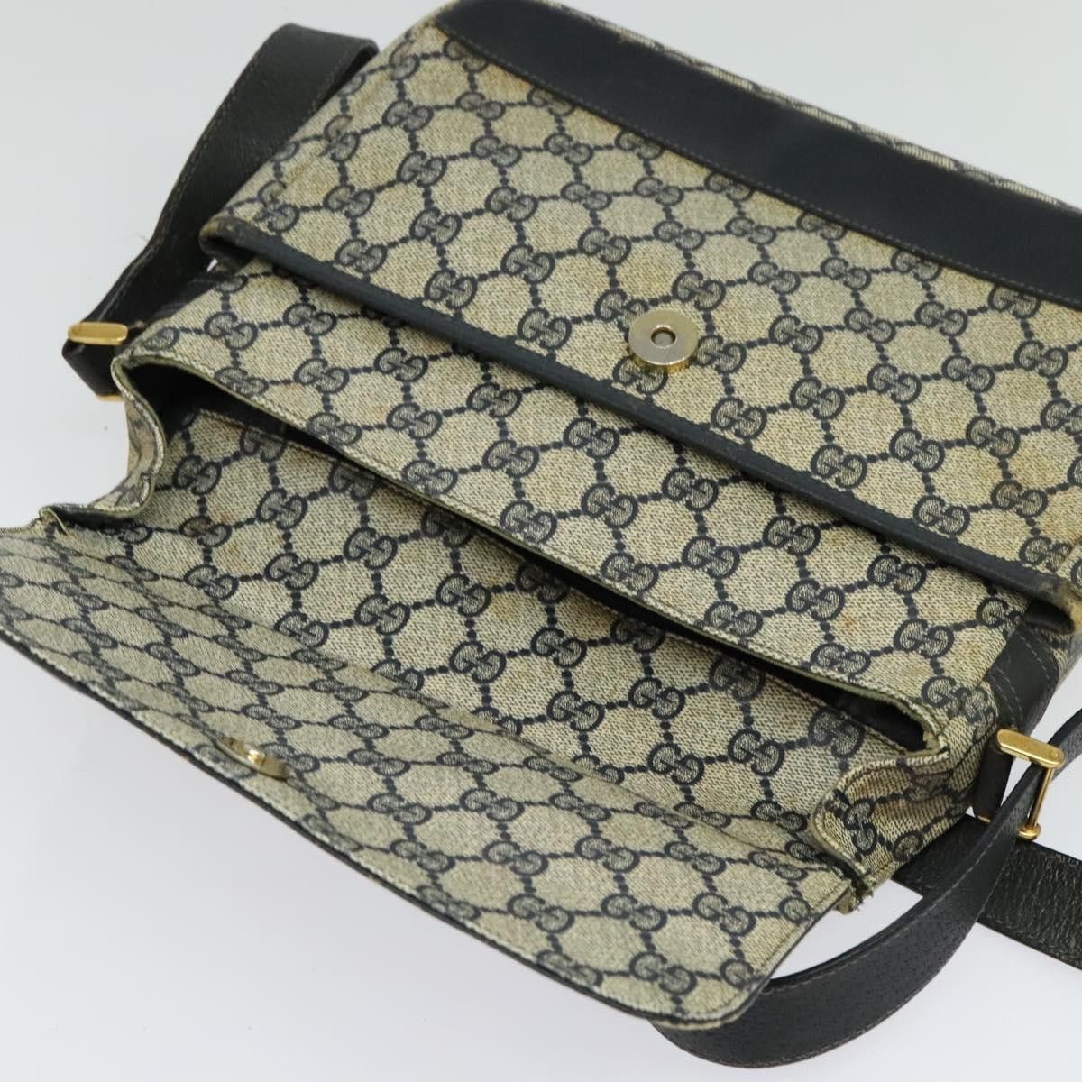 Gucci GUCCI GG Supreme Shoulder Bag Pvc Navy Gold Size ONE SIZE - 15 Thumbnail