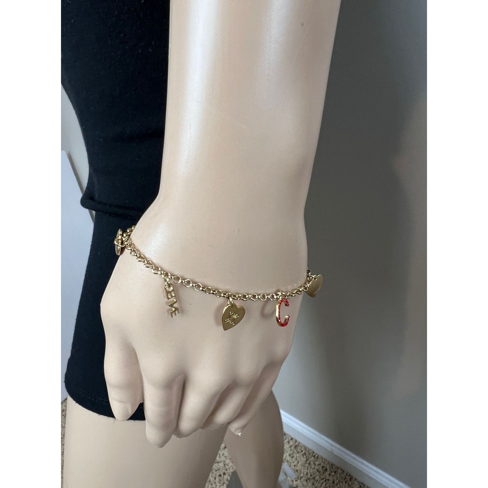 Celine Celine Triomphe Gold metal Charm Bracelet Size ONE SIZE - 4 Thumbnail