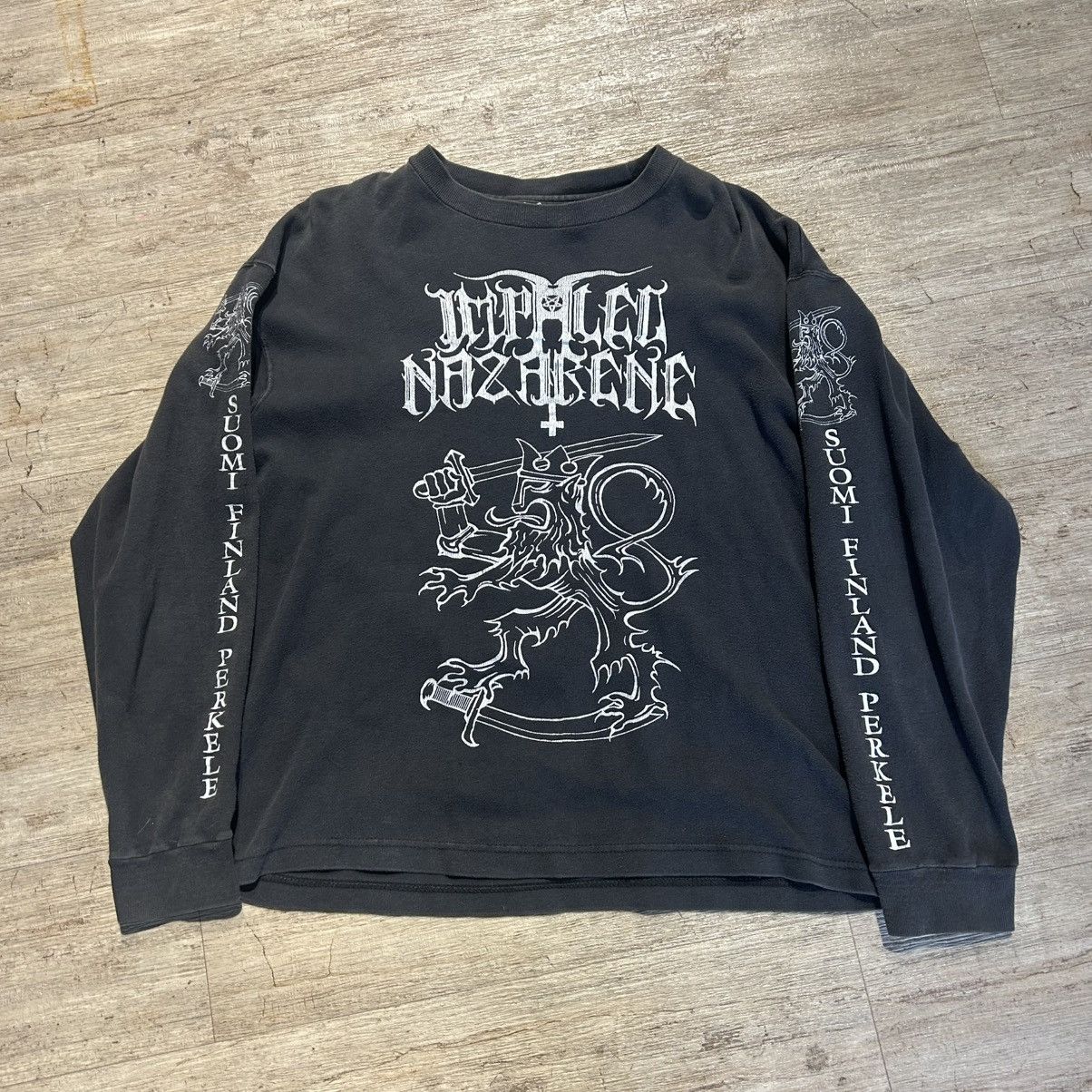 Vintage vintage 1994 napalm nazarene long sleeve tee shirt Size US M / EU 48-50 / 2 - 1 Thumbnail
