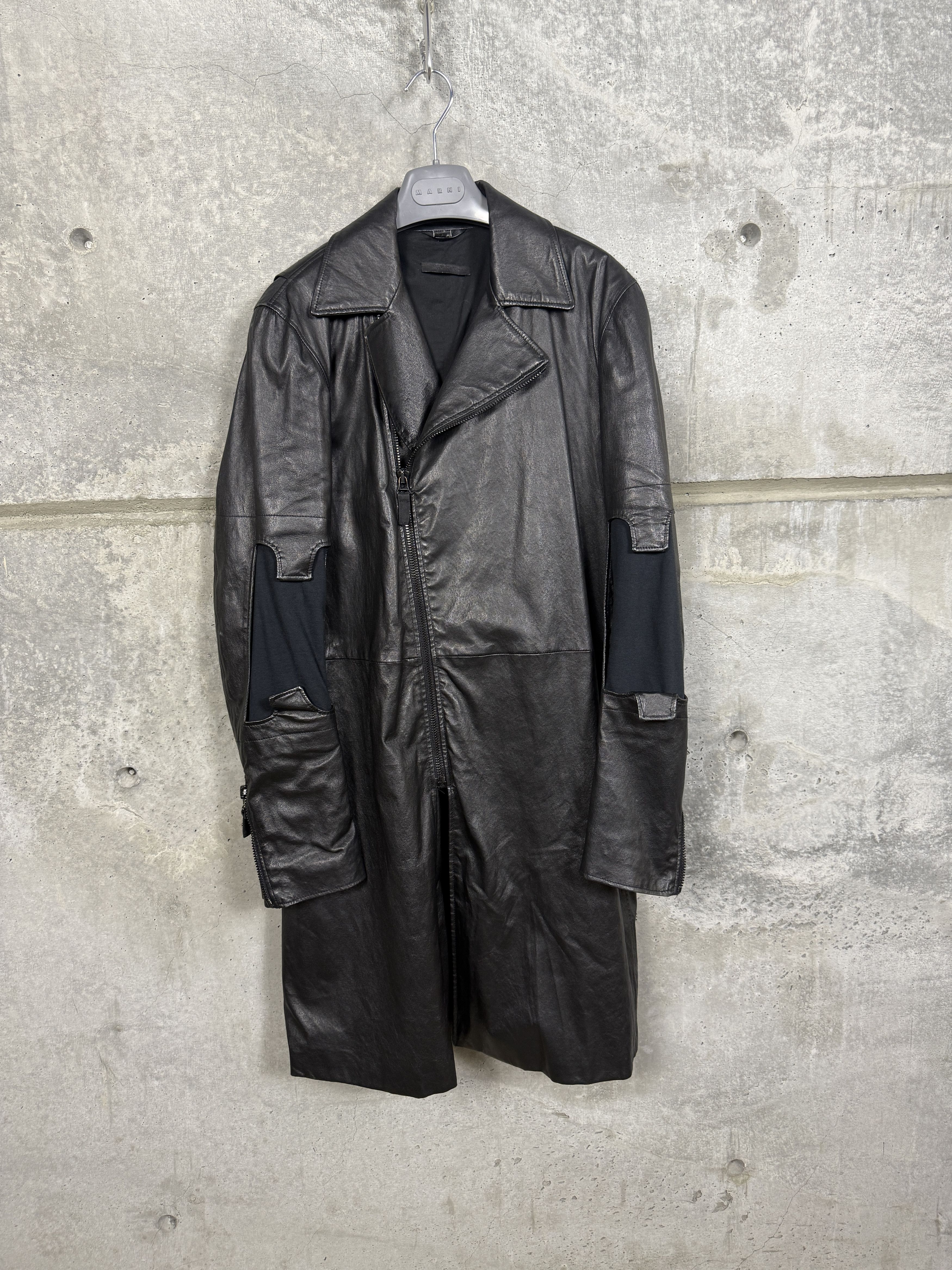 Helmut Lang Leather n-3B parka | Grailed