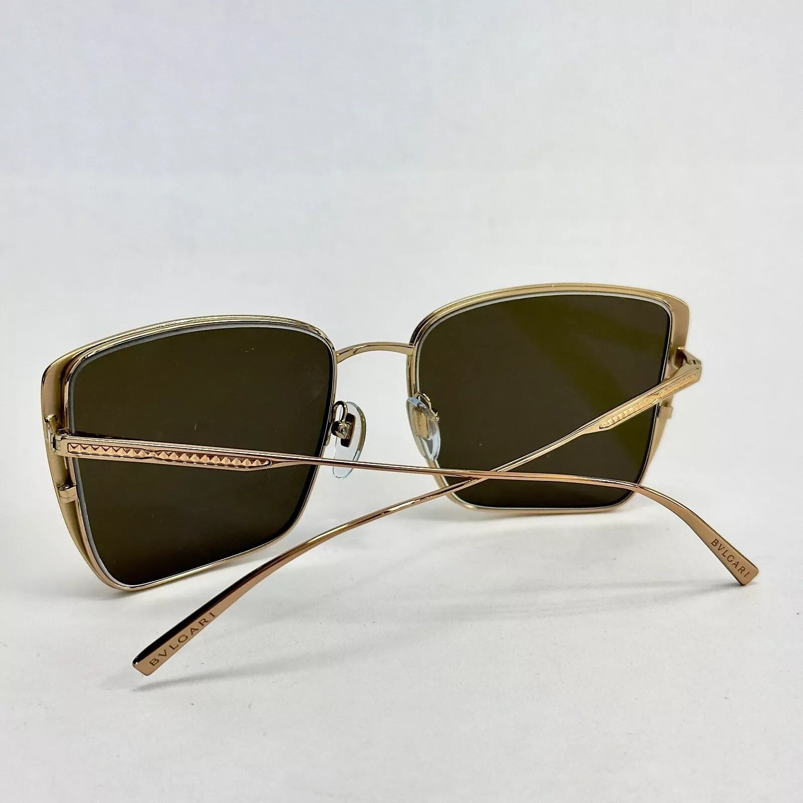 Bvlgari BVLGARI BV6176 Rose Gold Pink Mirrored Rectangle Metal 6176 Size ONE SIZE - 3 Thumbnail