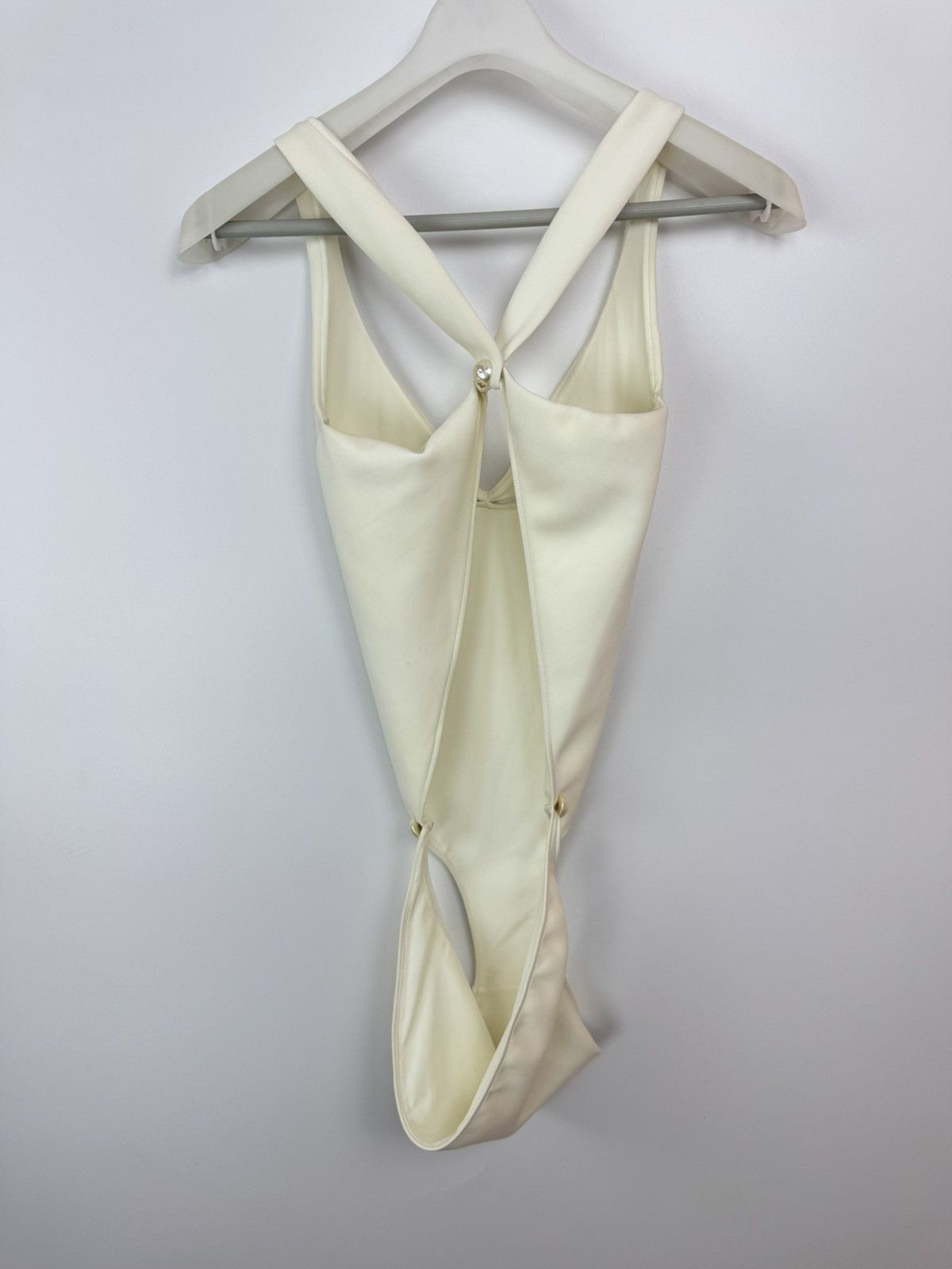 Chanel CHANEL 1 piece swimsuit White Swim Suit Rare Limited Size 28" / US 6 / IT 42 - 7 Thumbnail