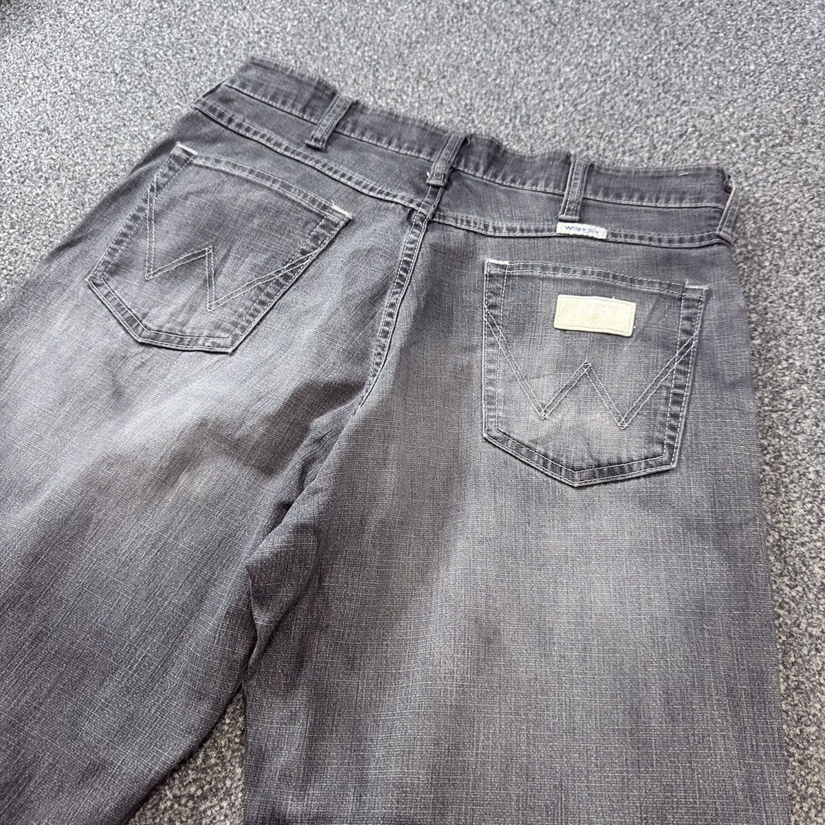 Denim & Co. Vintage Archives Faded Black Jeans Wrangler Wideleg Denim Size US 31 - 7 Thumbnail