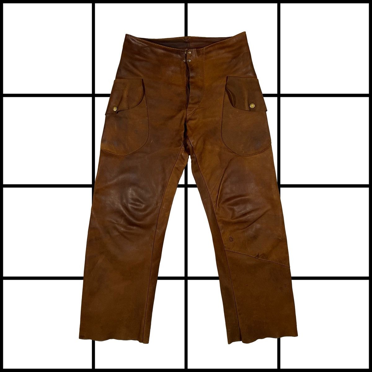 Maison Margiela |[ FW01 Maison Martin Margiela Cow Hide Leather Pants ]| Size US 30 / EU 46 - 1 Thumbnail