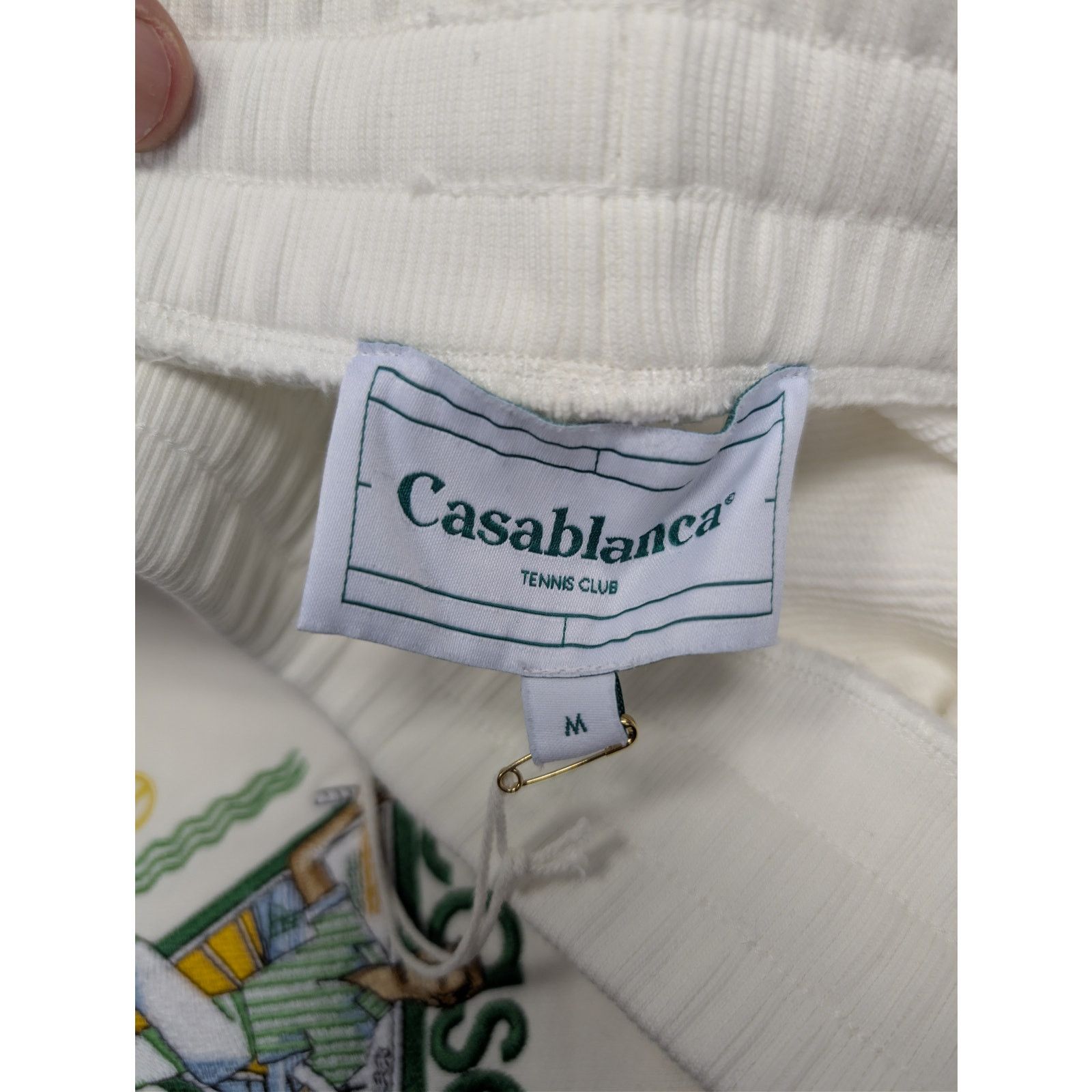 Casablanca o1rshd1 CC20 Le Jeu Embroidered Sweatshort in Off-White Size US 32 / EU 48 - 15 Thumbnail