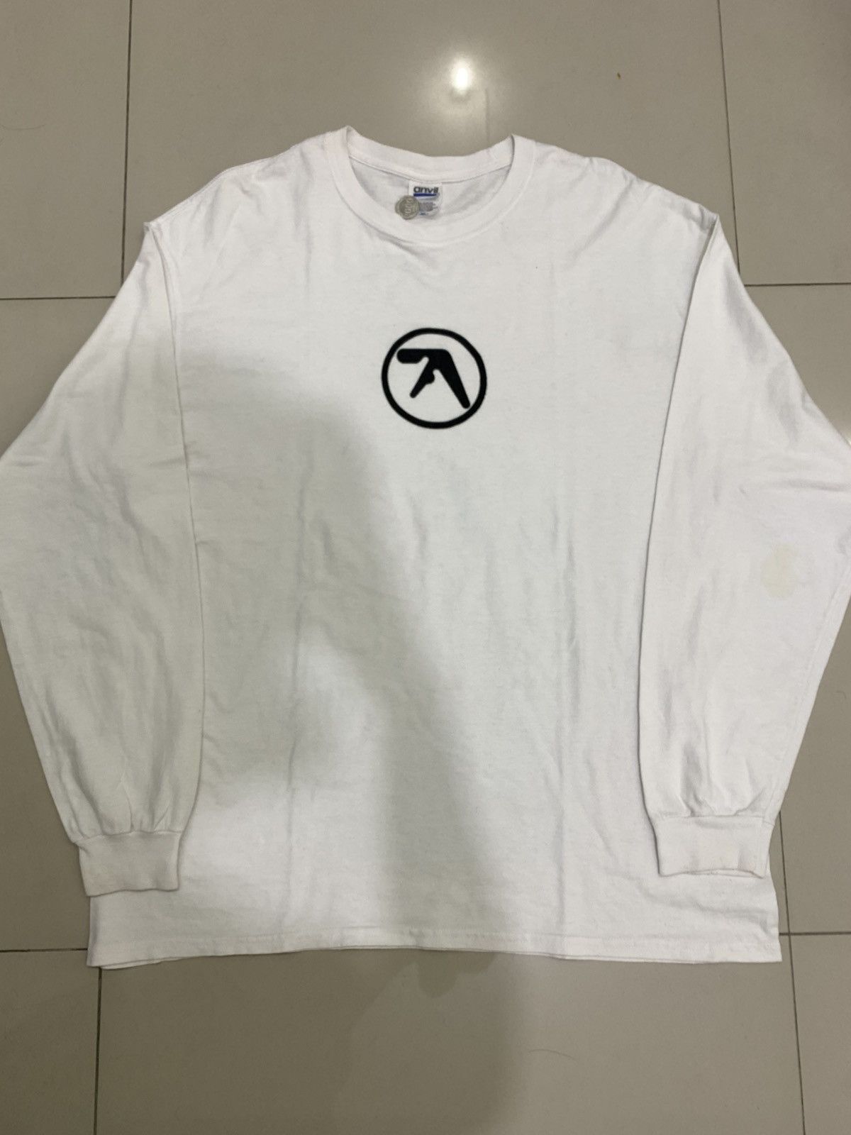 Band Tees Vintage 00s Aphex Twin logo longsleeve Size US XL / EU 56 / 4 - 1 Thumbnail