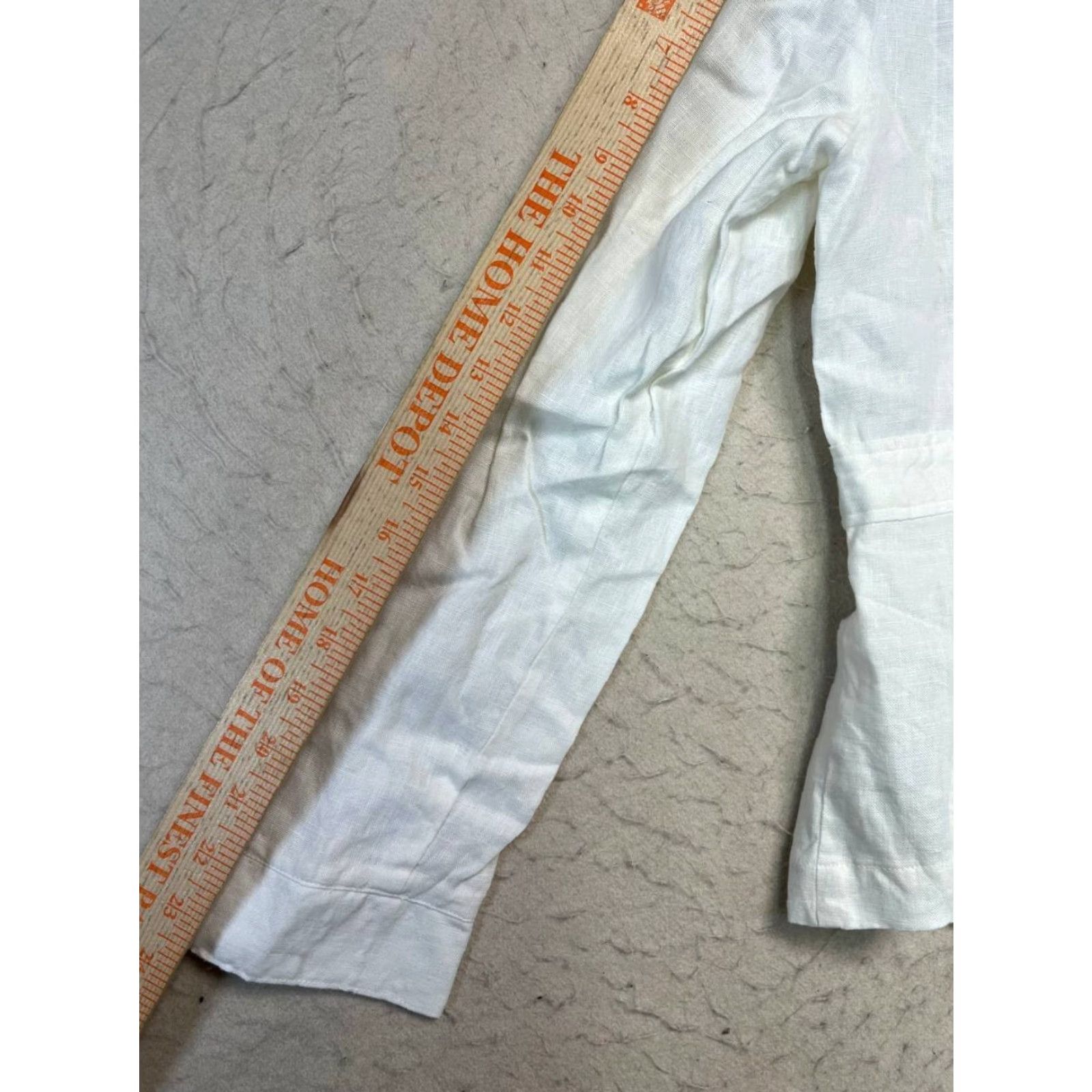 Vintage VINTAGE Paraphrase Women Jacket 8 White Linen Short Sleeve Long Sleeve Pockets Bomber 90s Casual Party/Cocktail Travel Fall Spring Summer Button Size M / US 6-8 / IT 42-44 - 5 Thumbnail