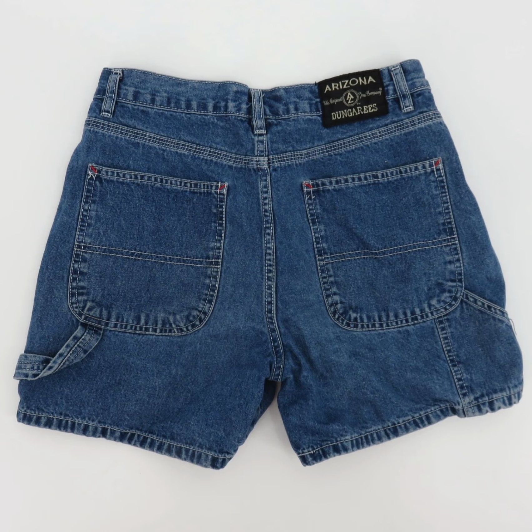 Vintage VTG Arizona Juniors 7 Dungarees Blue Denim Jean Shorts Pockets All Cotton Y2K Size 28" / US 6 / IT 42 - 4 Thumbnail