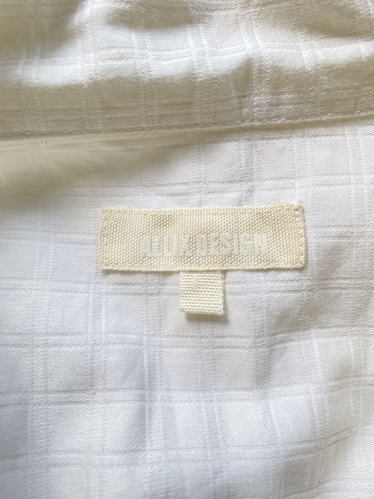 Designer × Japanese Brand ALLIX DESIGN White Checkered Lace-Up Shirt Size US L / EU 52-54 / 3 - 5 Thumbnail