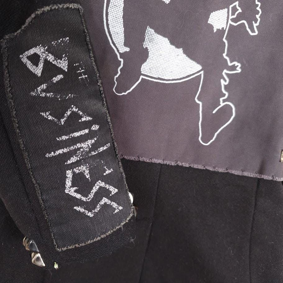Vintage Vintage Punk Wool Coat Womens Size Small Black Y2K Operation Size S / US 4 / IT 40 - 3 Thumbnail