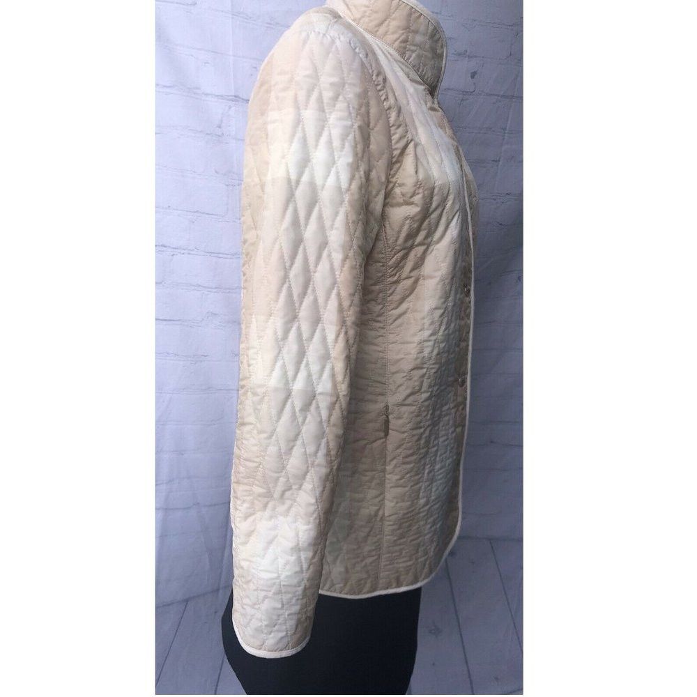 Other Goldix Beige Lightweight Lined Quilted Jacket Size UK 10 US Size S / US 4 / IT 40 - 3 Thumbnail