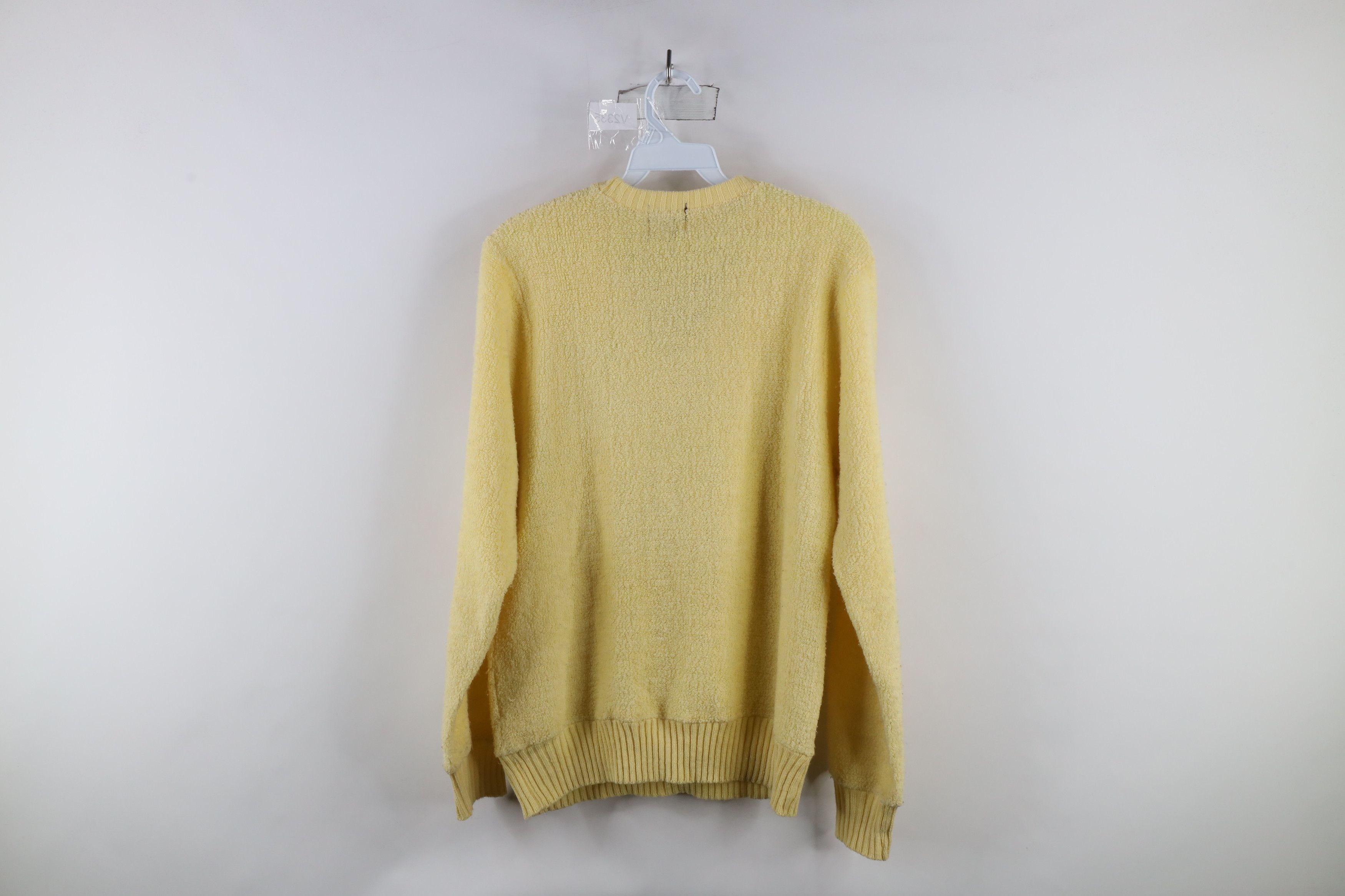 Vintage Vintage 70s Streetwear Terry Cloth Knit Sweater Yellow Size US M / EU 48-50 / 2 - 7 Thumbnail