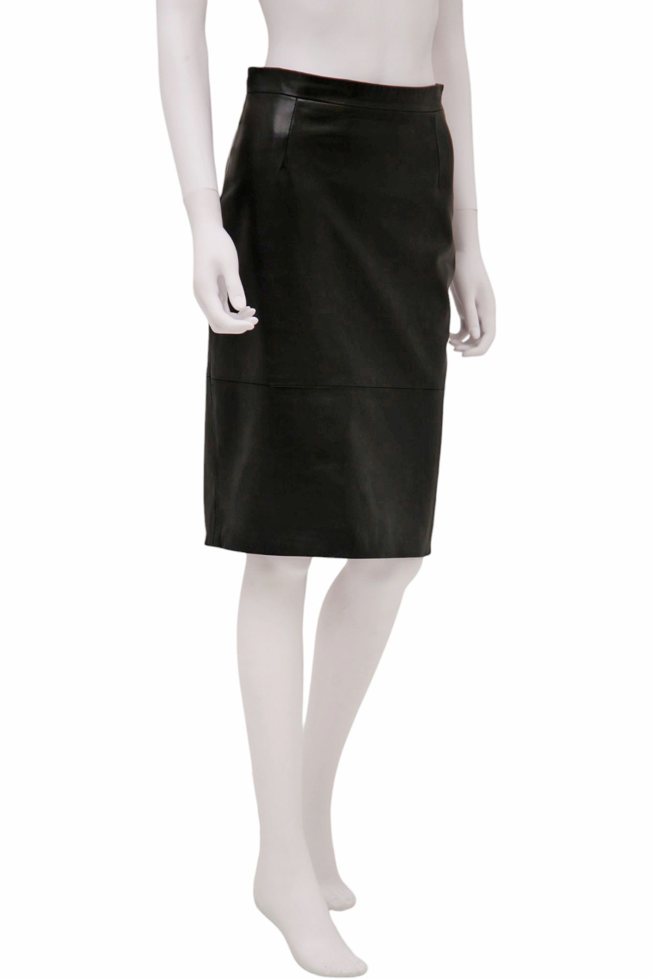 Ruffo Research × Veronique Branquinho S/S 1999 Leather Midi Skirt Size 28" / US 6 / IT 42 - 4 Thumbnail
