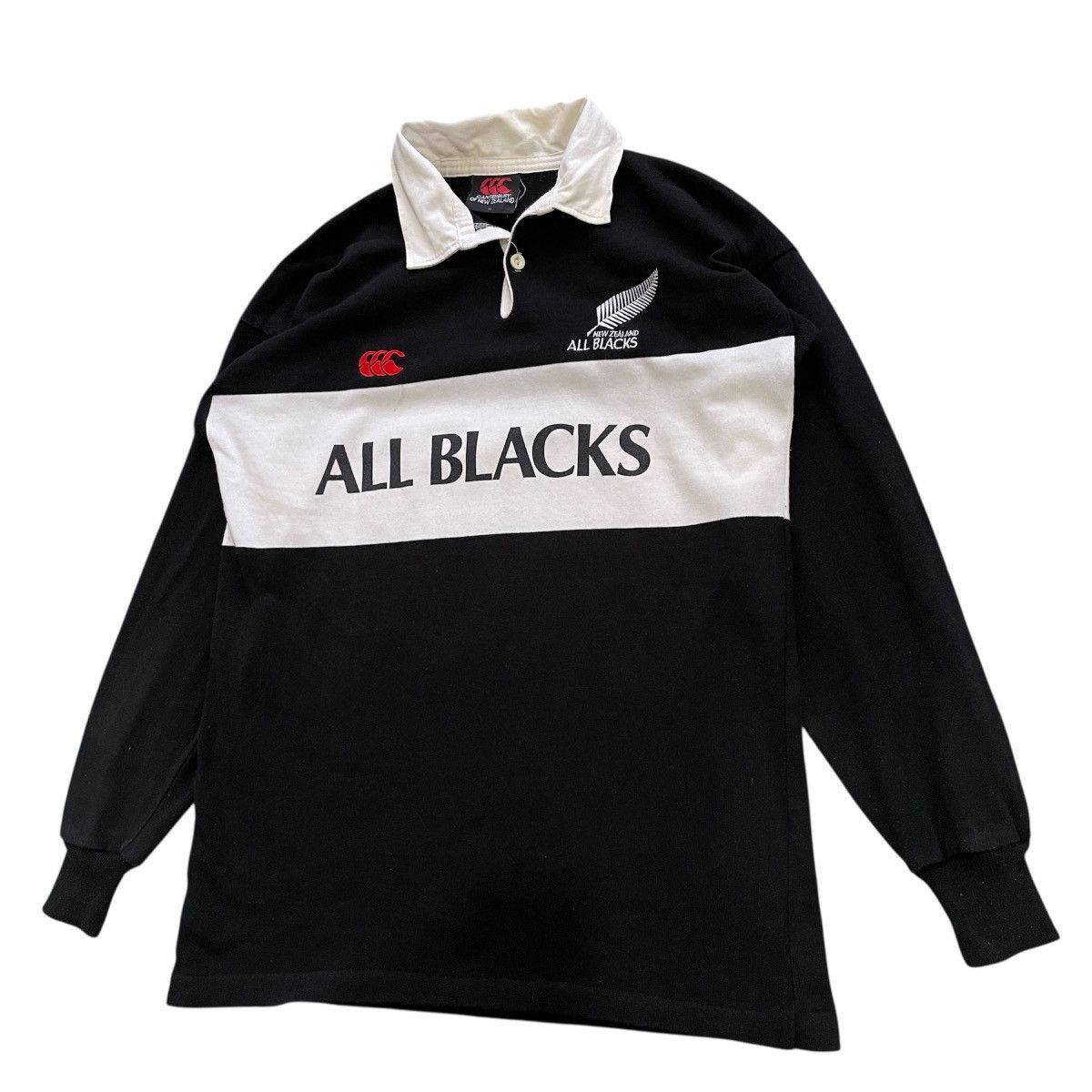 Canterbury of New Zealand 90s Canterbury All Blacks Rugby Shirt Made in New Zealand Size US M / EU 48-50 / 2 - 2 Thumbnail