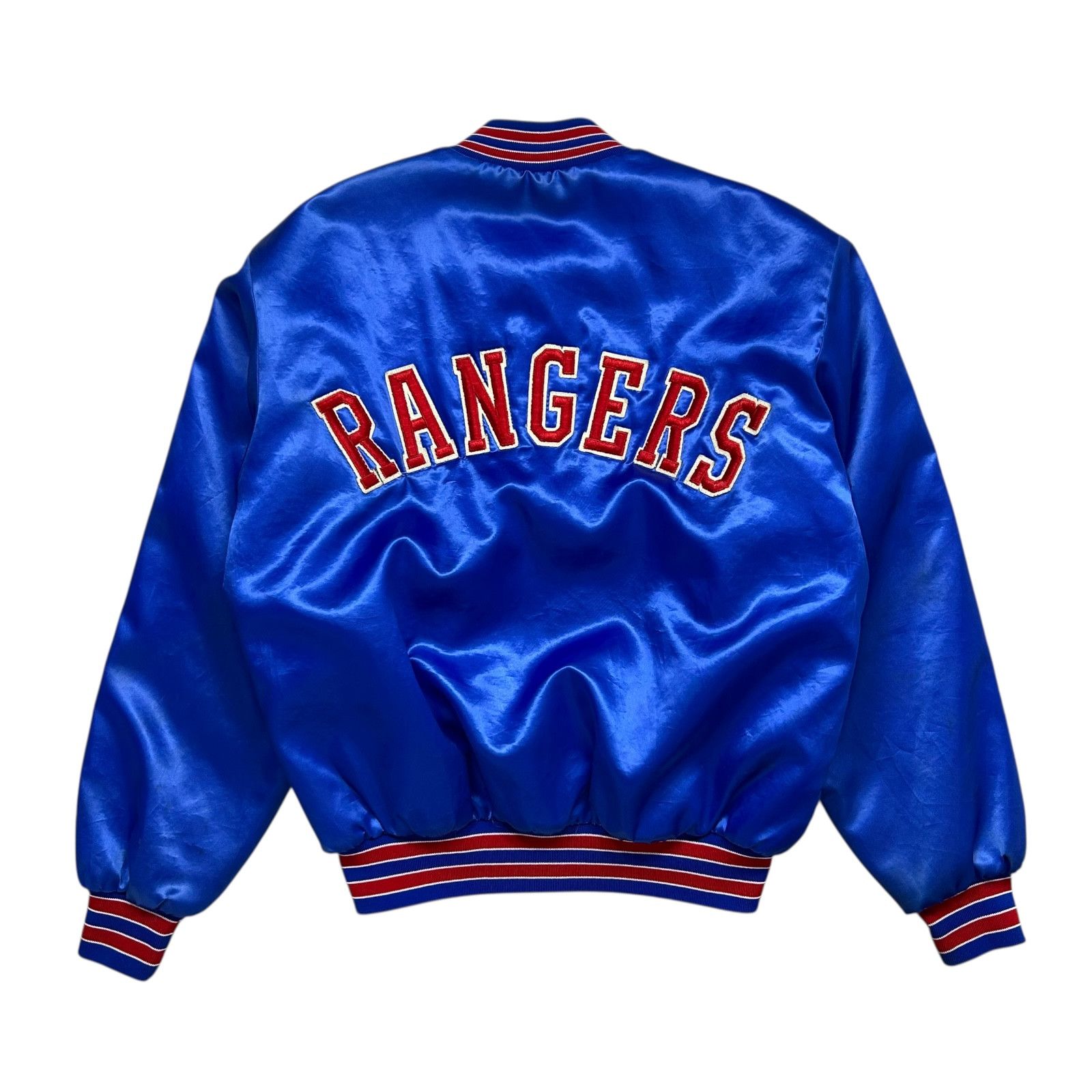 NHL VTG 90s NEW YORK RANGERS SWINGSTER SATIN JACKET SPELL OUT L Size US L / EU 52-54 / 3 - 1 Thumbnail