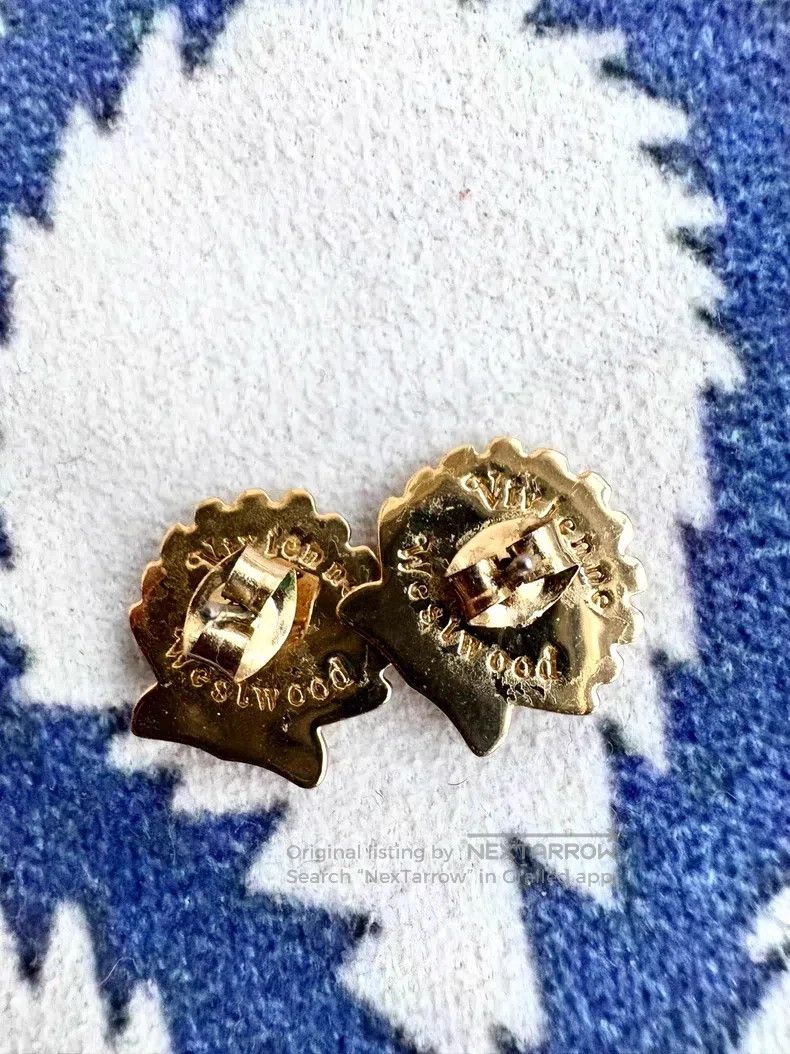 Vivienne Westwood Vivienne Westwood Vintage 3D Golden Shell Saturn Earrings Size ONE SIZE - 6 Thumbnail